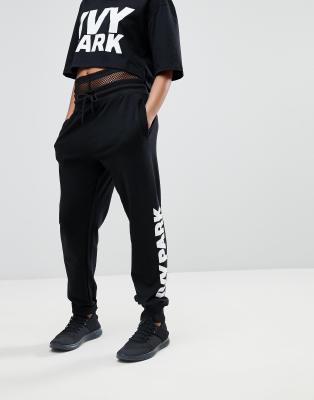 ivy park black joggers