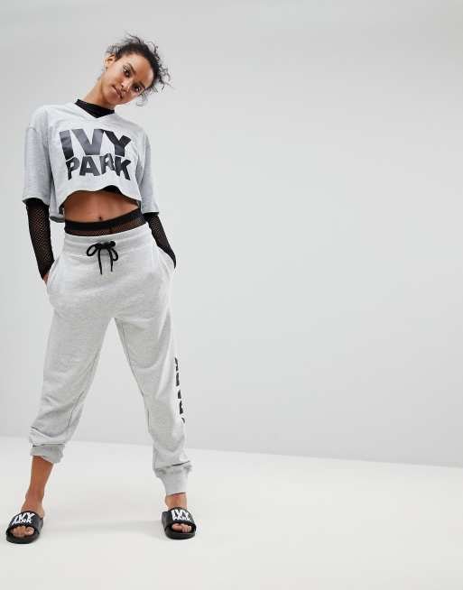 Ivy Park Logo Sweatpants In Gray ASOS