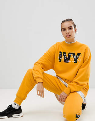 ivy park yellow joggers