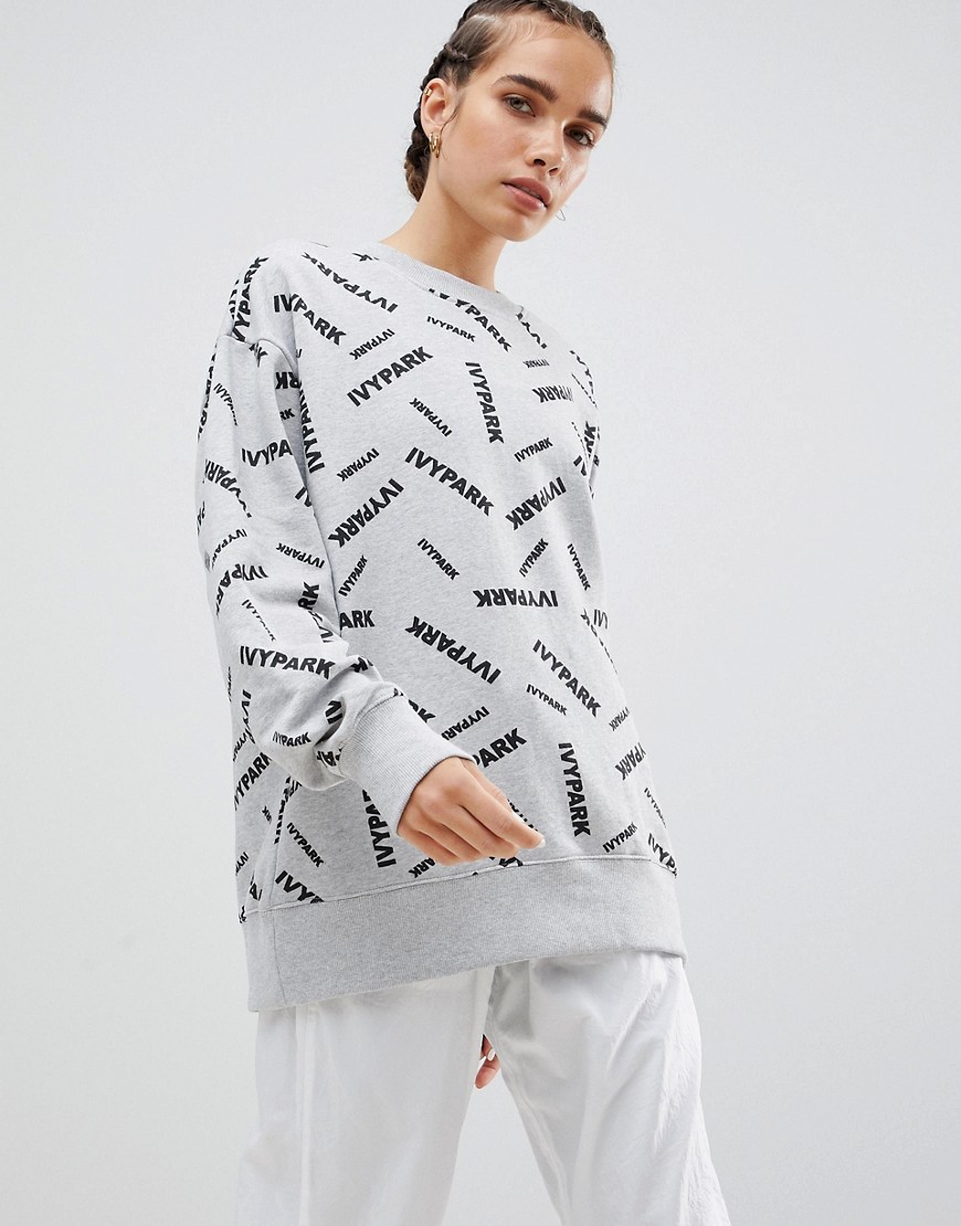 Ivy Park - Scatter - Sweatshirt met logo in grijs