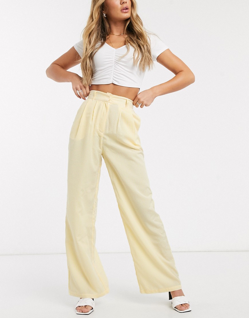 Ivyrevel high waisted wide leg trousers in yellow stripe