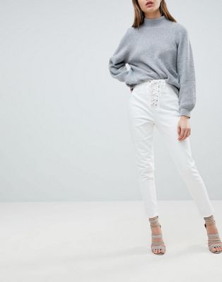 Ivyrevel – Jeans med snörning framtill-Vit