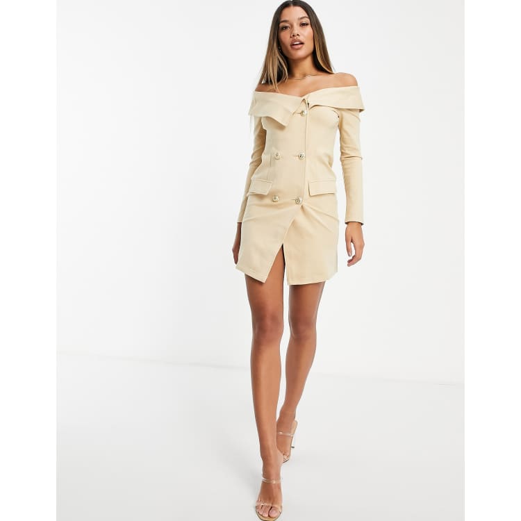 Off the clearance shoulder blazer dress