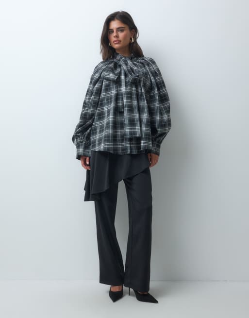 IYAL - Geruite co-ord set in zwart en wit, 2 van 3