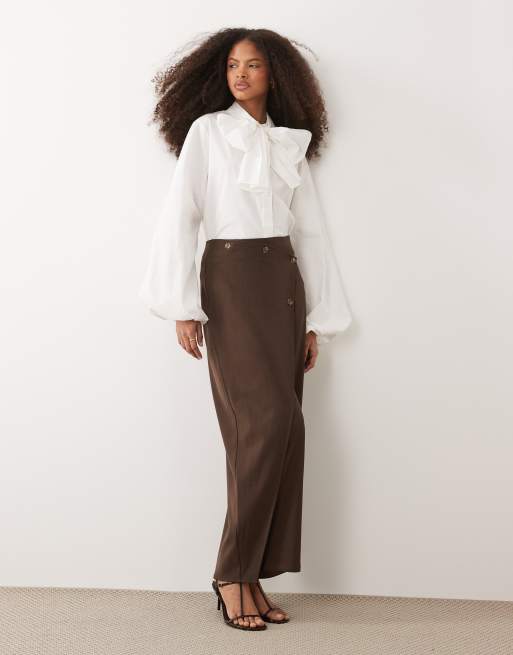 IYAL cotton oversized bow detail poplin shirt in white - part of a set, 2 of 4