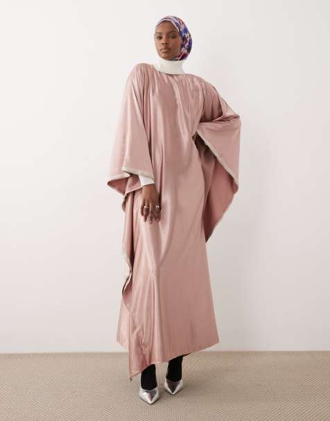 IYAL embellished side panel kaftan maxi dress in light brown