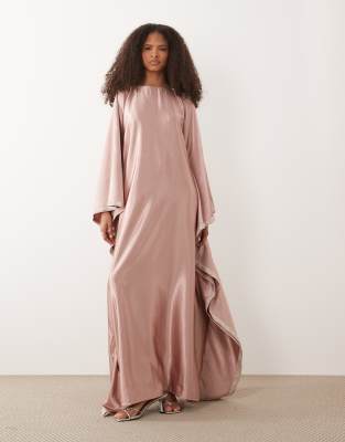 IYAL embellished side panel kaftan maxi dress in light brown brown 31890₽