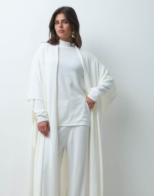 IYAL gebreide mouwloze maxi-cardigan co-ord in crème, 2 van 4