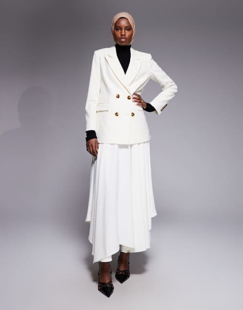 IYAL - Gelaagde maxi rok in crème - view 1