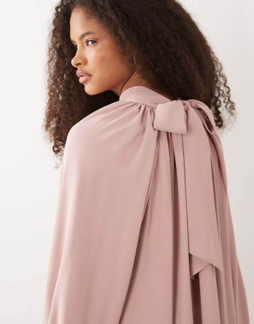 blush pink high neck dress Blush Pink High Neck Dress  Style Cheat