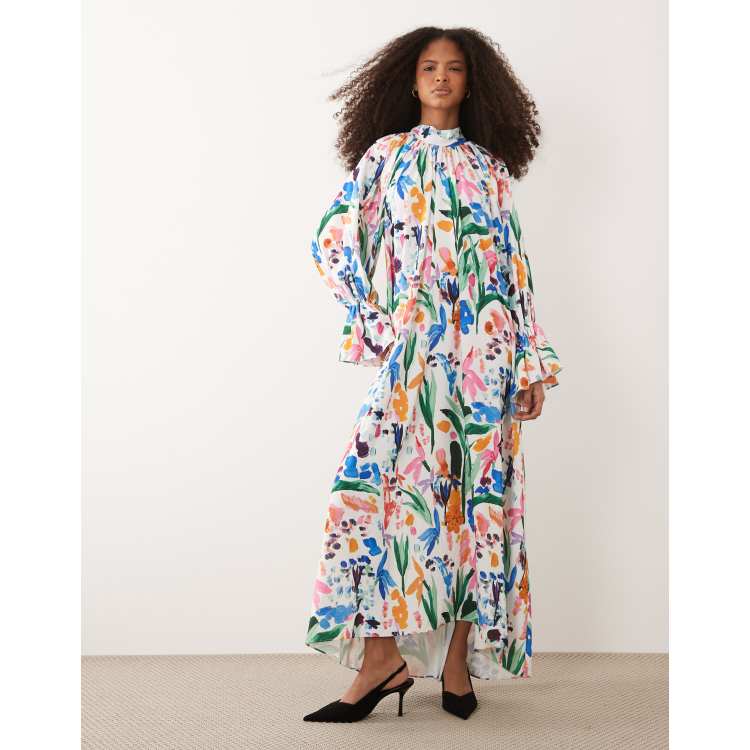 floaty floral maxi dress Baltic Born Womens Katherine Maxi Dress | Cream + Rust Floral