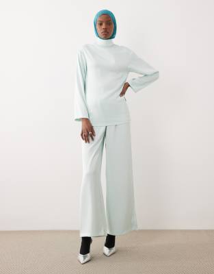 IYAL - Hose in Minzgrün mit weitem Bein, Kombiteil