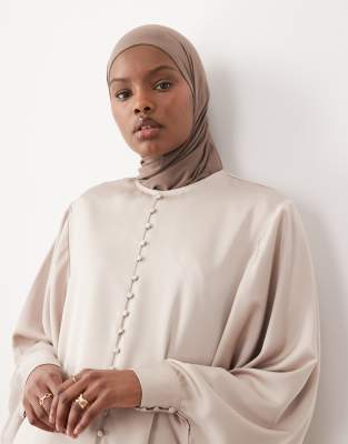 IYAL - Kopftuch aus Jersey in Kamelbraun-Neutral