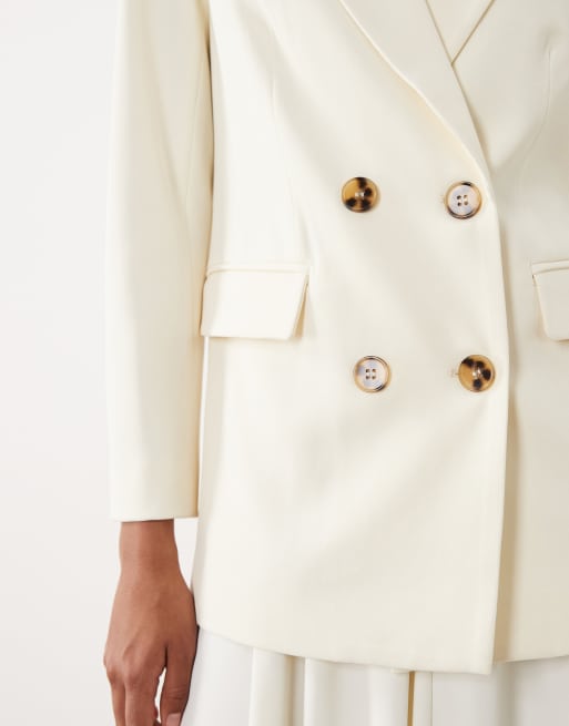IYAL – Kremowa dwurzędowa marynarka oversize, 2 z 4