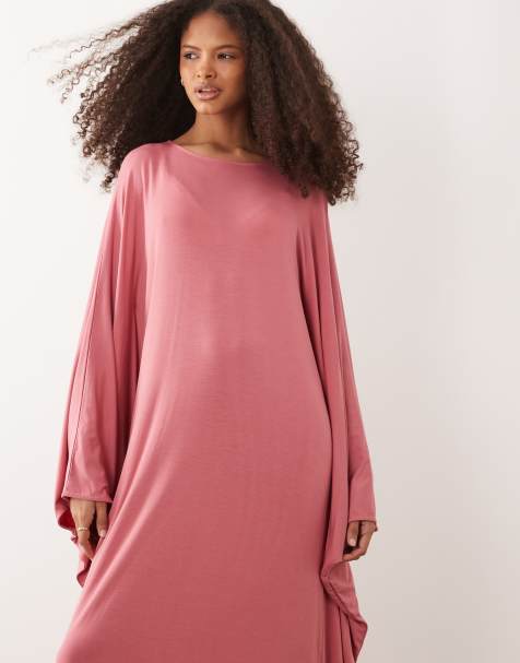 Wantonfy Zomerjurk voor dames, lange vrijetijdsjurk, V-hals, strandjurk