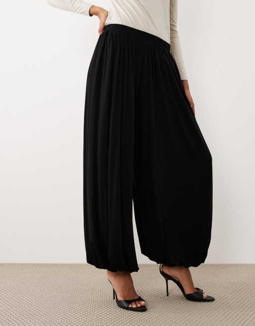 IYAL - Pantalon ballon en jersey resserré aux chevilles - Noir, 3 de 5