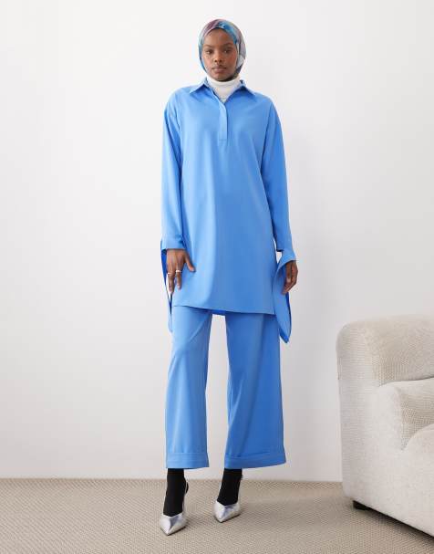 IYAL - Pantalon slim d'ensemble - Bleu - view 1