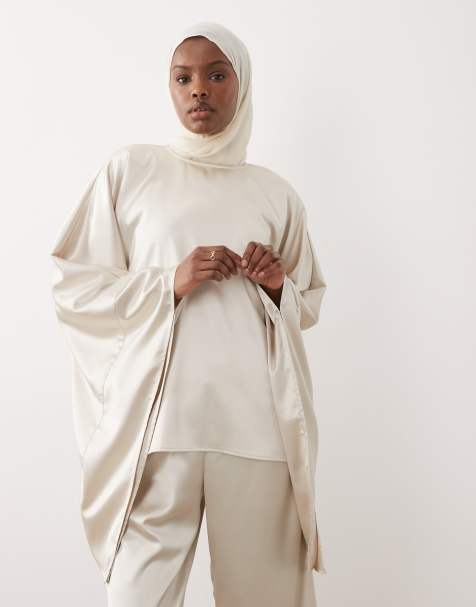 IYAL - Satijnen top in crème, deel van co-ord set - view 1