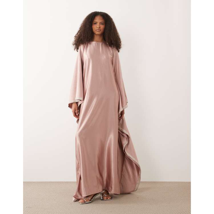 knee length dresses for ladies Elegant Embroidered Modest Maxi Dress – Luxury Kaftan Style Evening & –  FineLook