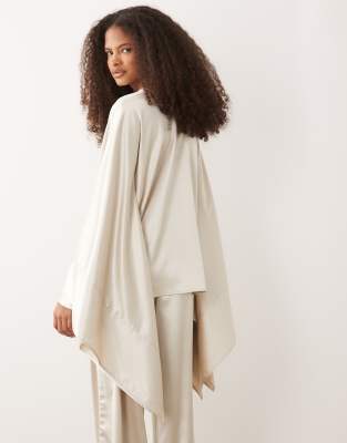 IYAL satin top in cream - part of a set cream