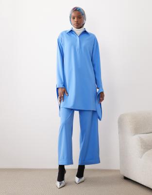 IYAL - Schmal geschnittene Hose in Blau, Kombiteil