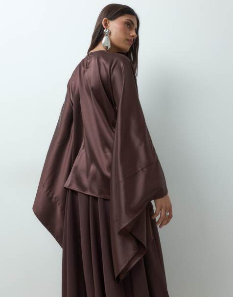 IYAL – Set aus Satin in Schokobraun - view 1