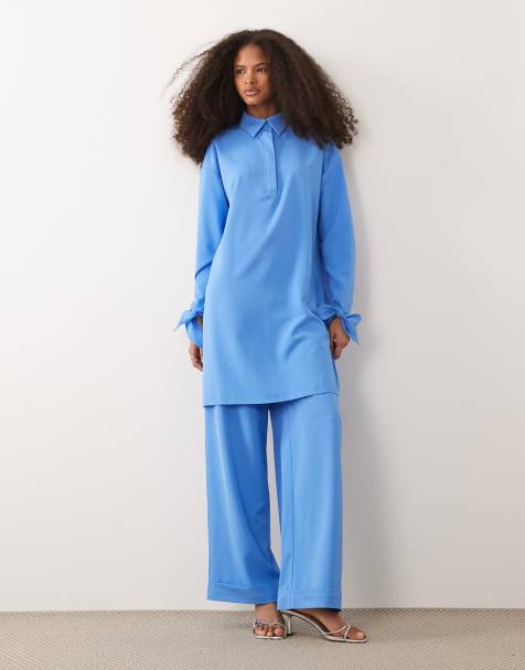 IYAL slim leg pants in blue (part of a set) - view 1