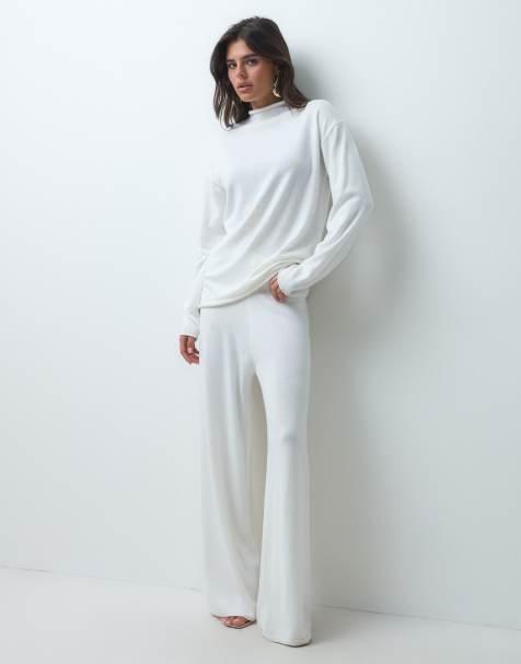 IYAL super soft knitted co-ord in cream - view 1