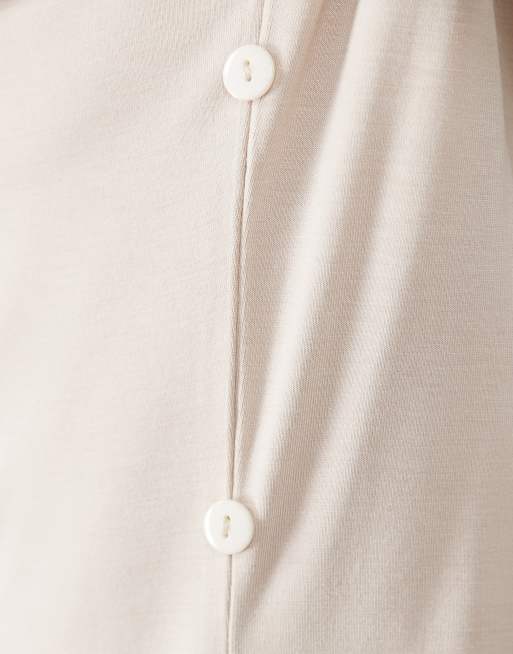 IYAL – Wickeloberteil aus Bambus in Beige mit Cape-Detail, 4 von 4