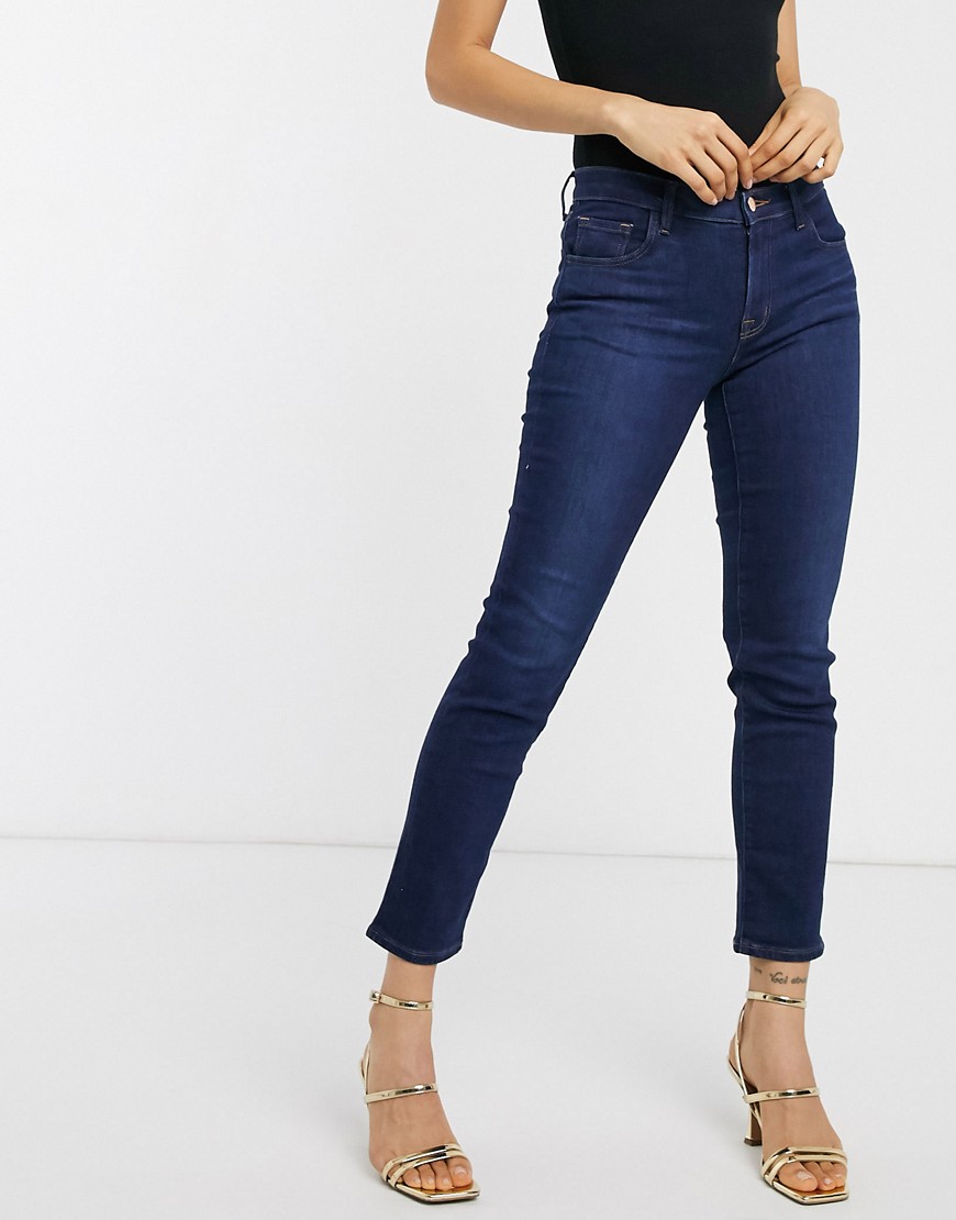 J Brand - Adele - Jeans met halfhoge taille en rechte pijpen-Blauw