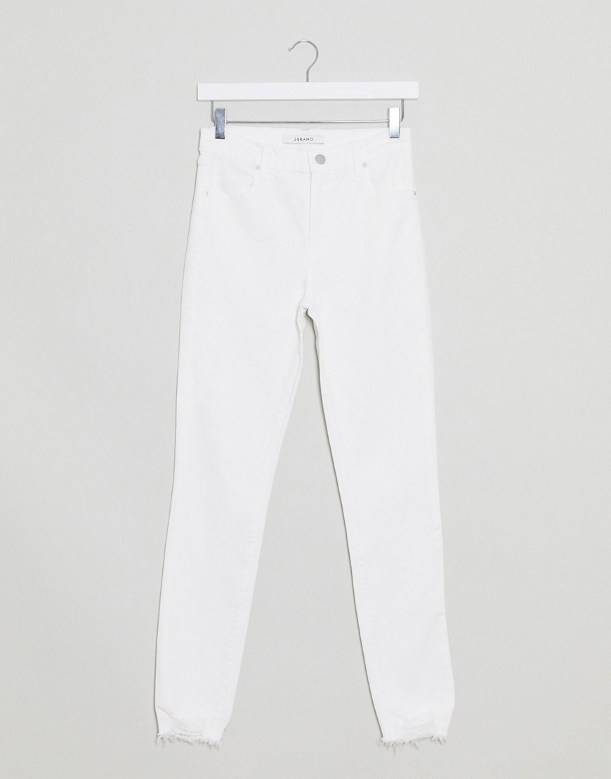 J Brand - Alana - Crop skinny jeans met hoge taille-Wit