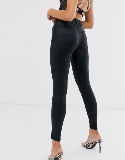 J Brand Carolina super high-rise skinny jeans in black size 26