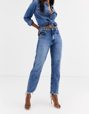 j brand high rise straight leg jeans