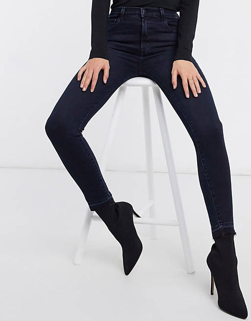 J Brand – Leenah – Obcisłe jeansy z bardzo wysokim stanem