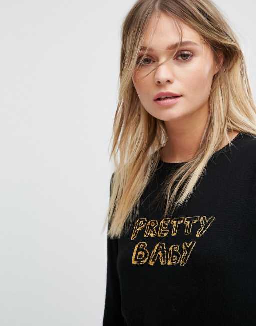 J Brand x Bella Freud Pretty Baby Metallic Jumper ASOS