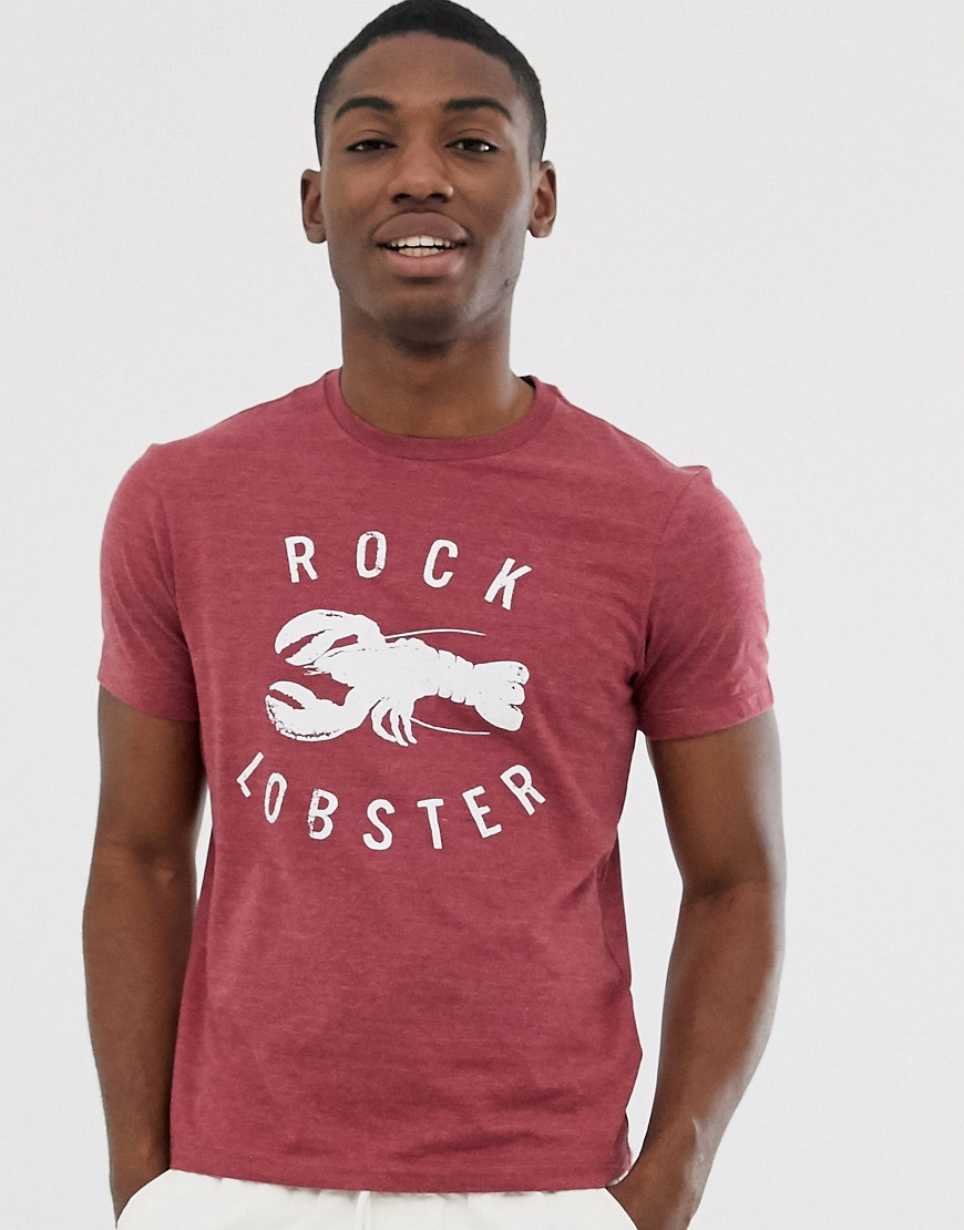 J Crew Mercantile rock lobster print t-shirt in red ochre