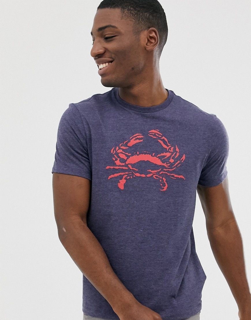 J Crew - Mercantile - T-shirt met krabprint in donkerblauw