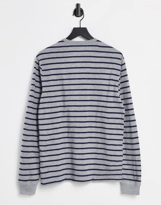 J crew black store and white striped shirt