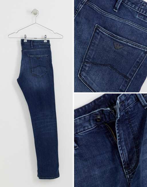 J06 medium lyse jeans med smal pasform fra Emporio Armani, 4 af 4
