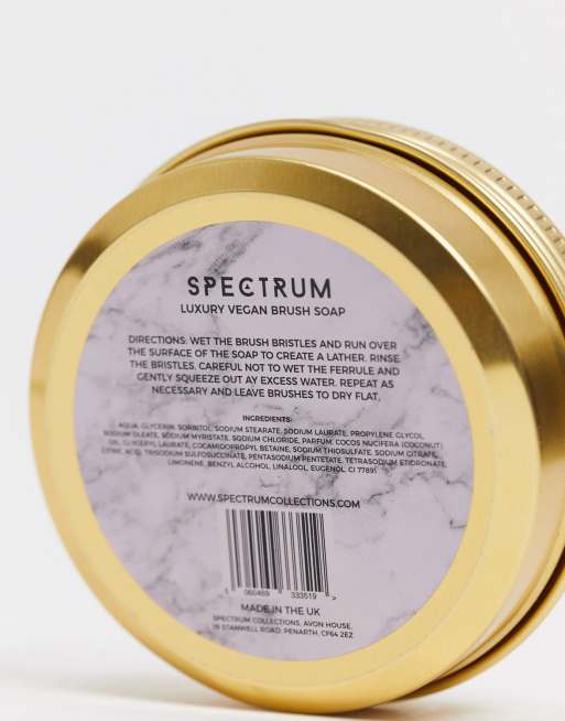 Jabón para brochas con vainilla y sal marina y diseño de mármol de Spectrum , 4 de 4