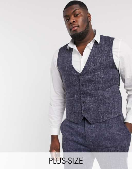 Jacamo Armstrong suit waistcoat in blue | ASOS