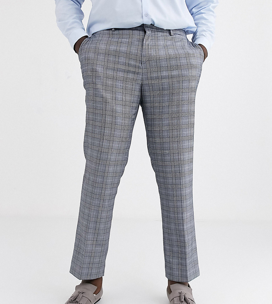 Jacamo - Regular-fit geruite pantalon in grijs