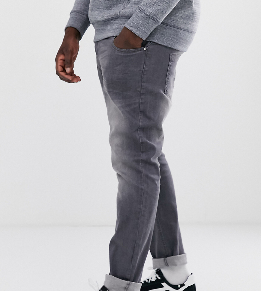 Jacamo - Slim-fit jeans in grijs met wassing