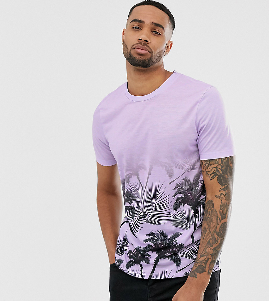 Jacamo - T-shirt met vervaagde palmprint in roze