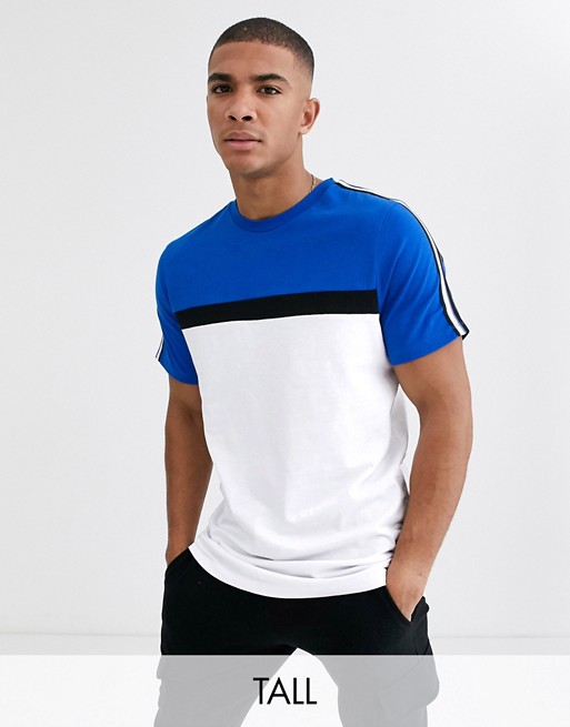 Jacamo t-shirt with colour block in blue