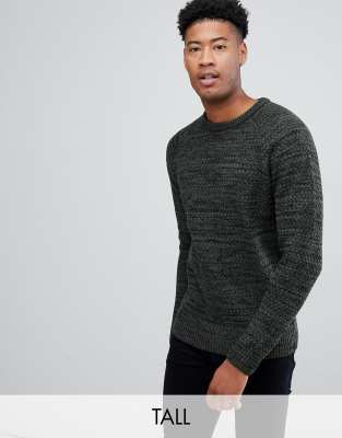 Jacamo Tall Sweater In Textured Knit-green