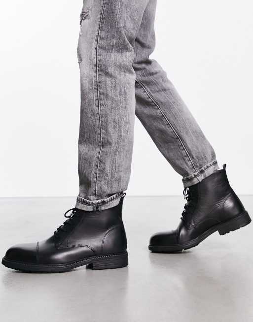 Jack and jones hot sale leather boots