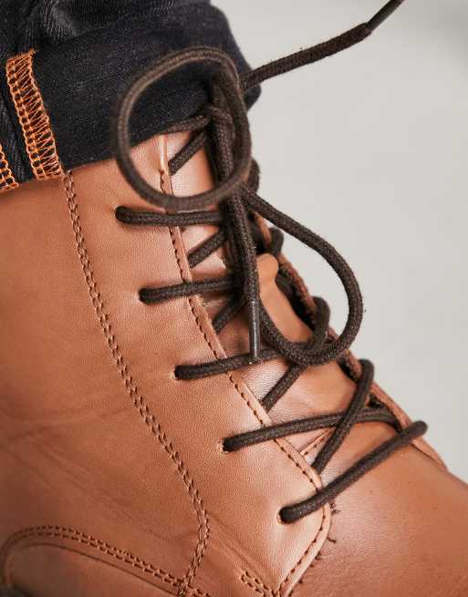 Jack and Jones classic leather boots in cognac | ASOS