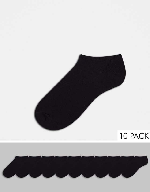 Jack & Jones 10 pack socks in black