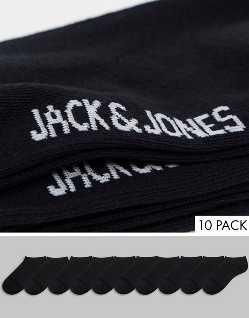 Jack & Jones 10 pack socks in black